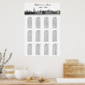 Poster Mariage BW NYC large Skyline Etché (Cuisine)