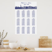 Poster Mariage BW NYC large Skyline Etché (Cuisine)