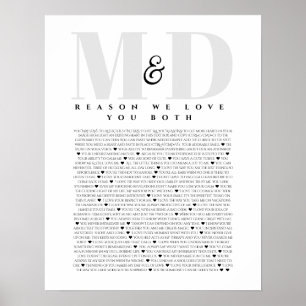 Poster Mariage cadeau d'anniversaire pour parents, amis