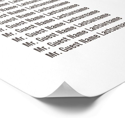 Poster Mariage campagnard de respiration Rustique pour bé (Coin)