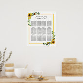 Poster Mariage campagnard de tournesol d'automne (Cuisine)