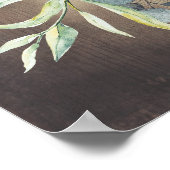 Poster Mariage campagnard rustique verdoyant Bienvenue (Coin)