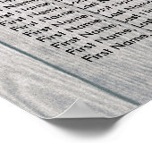 Poster Mariage Carte de siège Champagne Lunettes de bois  (Coin)