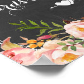 Poster Mariage Cartes et Cadeaux | Vintage Chalkboard Flo (Coin)