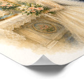 Poster Mariage catholique visitant l'autel marial (Coin)