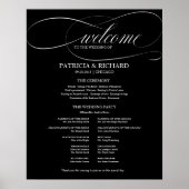 Poster Mariage Cerememal Programme Board Noir Et Blanc (Devant)