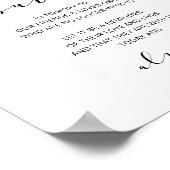 Poster Mariage Cette Bougie Brûle Signer Script Moderne (Coin)