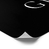 Poster Mariage chic avec typographie noire et blanche (Coin)