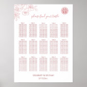 Poster Mariage chinois blanc rose (Devant)