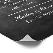 Poster Mariage Christian Chalkboard Imprimer (Coin)