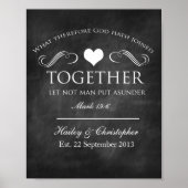 Poster Mariage Christian Chalkboard Imprimer (Devant)