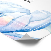 Poster Mariage | Ciel Bleu et Bubblegum Pink Peonies (Coin)