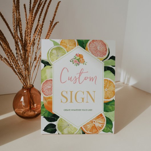 Poster Mariage Citron Personnalisé