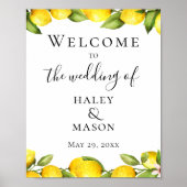 Poster Mariage Citrus Orchard Bienvenue (Devant)