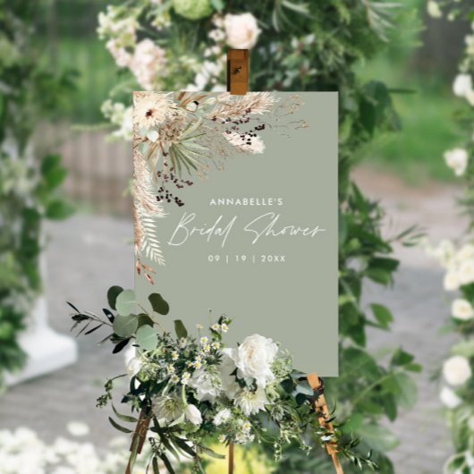 Poster Mariage civil à petit budget herbe de pampas moder