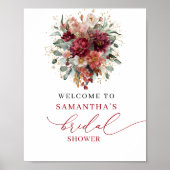 Poster Mariage classique automnal avec verdure et couleur (Devant)