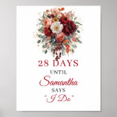 Poster Mariage classique automnal avec verdure et décorat (Devant)