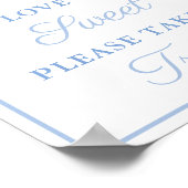 Poster Mariage classique bleu pâle et orange Shower (Coin)