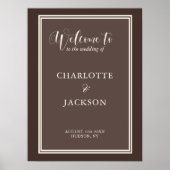 Poster Mariage Classique Brun Foncé Vieille Fortune (Devant)