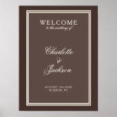 Poster Mariage Classique Brun Foncé Vieille Fortune (Devant)