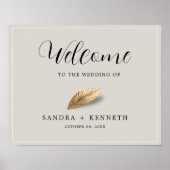 Poster Mariage classique et élégant Bienvenue (Devant)