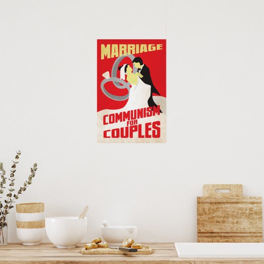 Poster Mariage : communisme pour les couples (Cuisine)