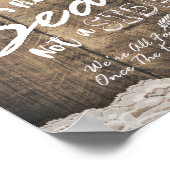 Poster Mariage Corde d'Amour Rustique Choisissez un Siège (Coin)