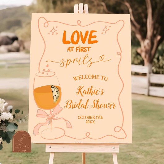 Poster Mariage coup de foudre au Spritz