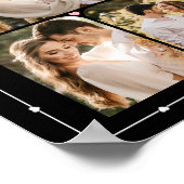 Poster Mariage Couple Coeurs modernes Collage photo perso (Coin)