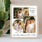 Poster Mariage Couple Photo Collage Personnalisé M. Mme K