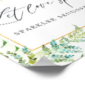 Poster Mariage Cristal Verdoyant Laissez Aimer Étinceler (Coin)