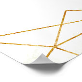 Poster Mariage Cristallin Géométrique En Souvenir Affectu (Coin)