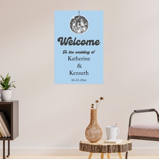 Poster Mariage d'accueil Disco Balls (Salon 3)