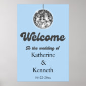 Poster Mariage d'accueil Disco Balls (Devant)