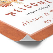 Poster Mariage d'accueil en terre cuite de palmier séché (Coin)