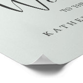 Poster Mariage d'accueil fleuri peint (Coin)