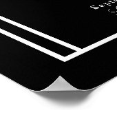 Poster Mariage d'accueil minimaliste noir blanc (Coin)