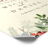 Poster Mariage d'accueil | Symbole d'hiver Berry (Coin)