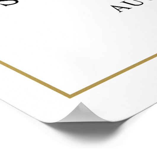 Poster Mariage d'Affiche de bienvenue de script élégant (Coin)