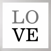 Poster Mariage d'amour de script noir gris (Devant)