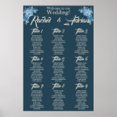 Poster Mariage dans les tons bleu et bleu clair. (Devant)