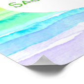 Poster Mariage d'aquarelle arc-en-ciel (Coin)