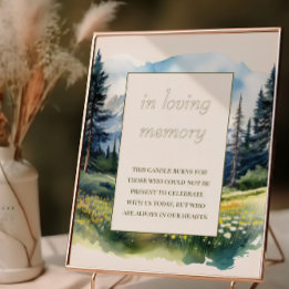 Poster Mariage d'aquarelle dans la mémoire aimée