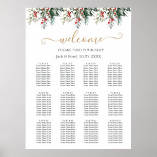 Poster Mariage d'aquarelle d'hiver