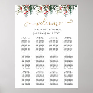 Poster Mariage d'aquarelle d'hiver
