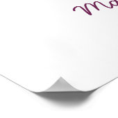 Poster Mariage d'arbre d'empreintes Brown violet (Coin)