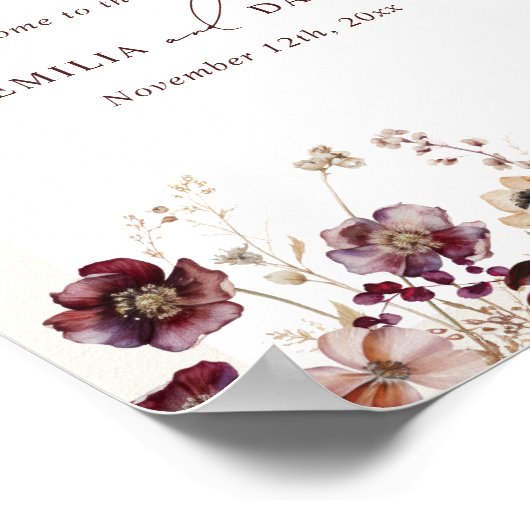 Poster Mariage d'arc d'automne (Coin)