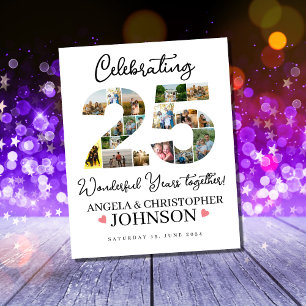 Poster Mariage d'argent 25e anniversaire Mariage