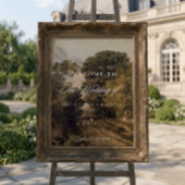 Poster Mariage d'Art Fin de Paysage Vintage