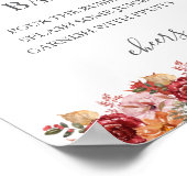 Poster Mariage d'automne aux feuilles élégantes de l'auto (Coin)